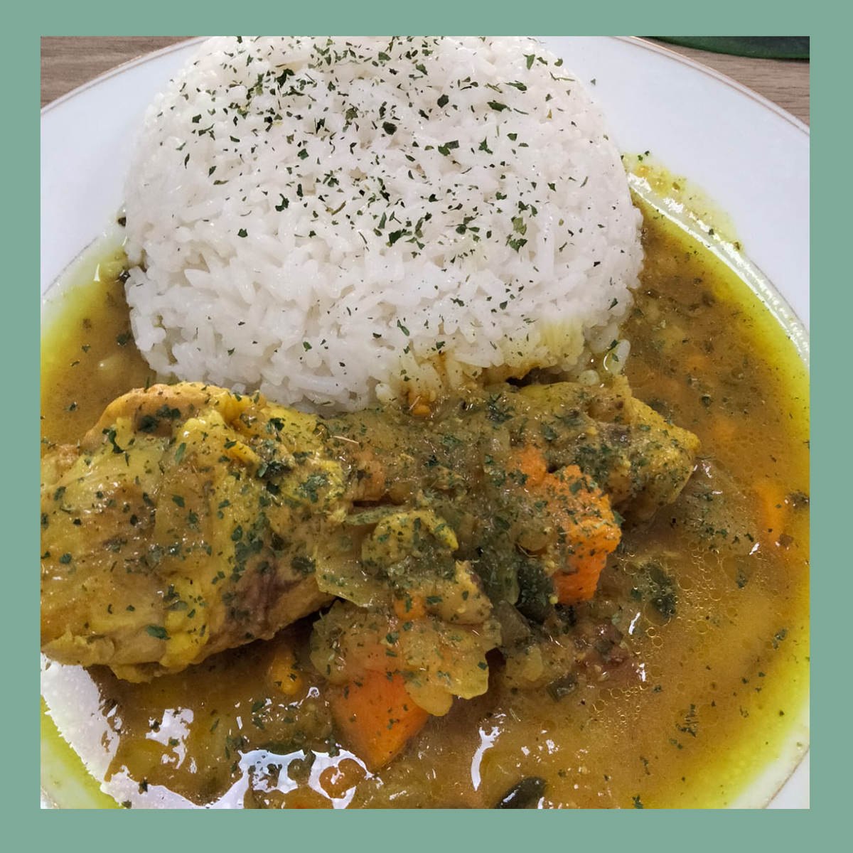 Poulet au curry et patates douces